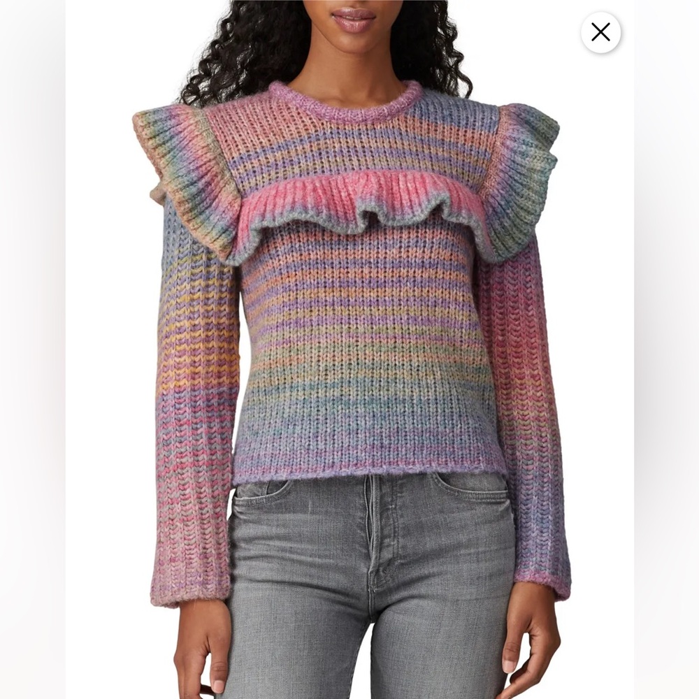 LoveShackFancy Yumi Ruffle Pullover Size S
